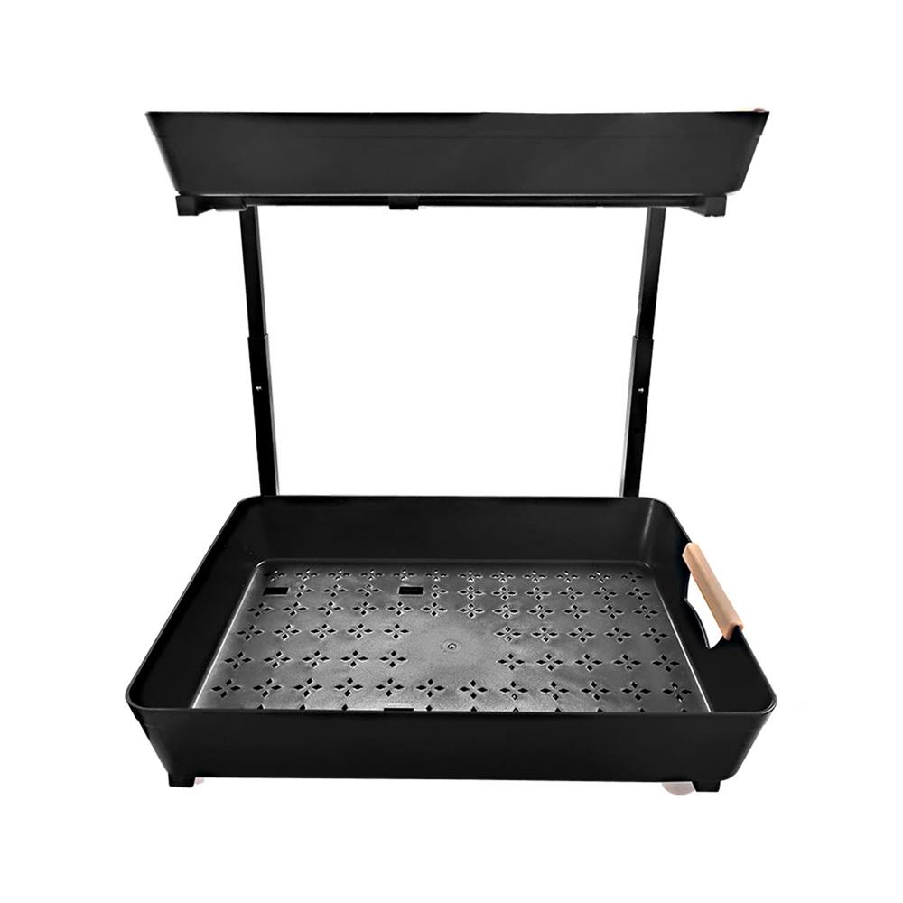 ชั้นวางอเนกประสงค์แบบเลื่อนได้ 2 ชั้น KECH SLIDE สีดำ