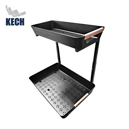 ชั้นวางอเนกประสงค์แบบเลื่อนได้ 2 ชั้น KECH SLIDE สีดำ_0