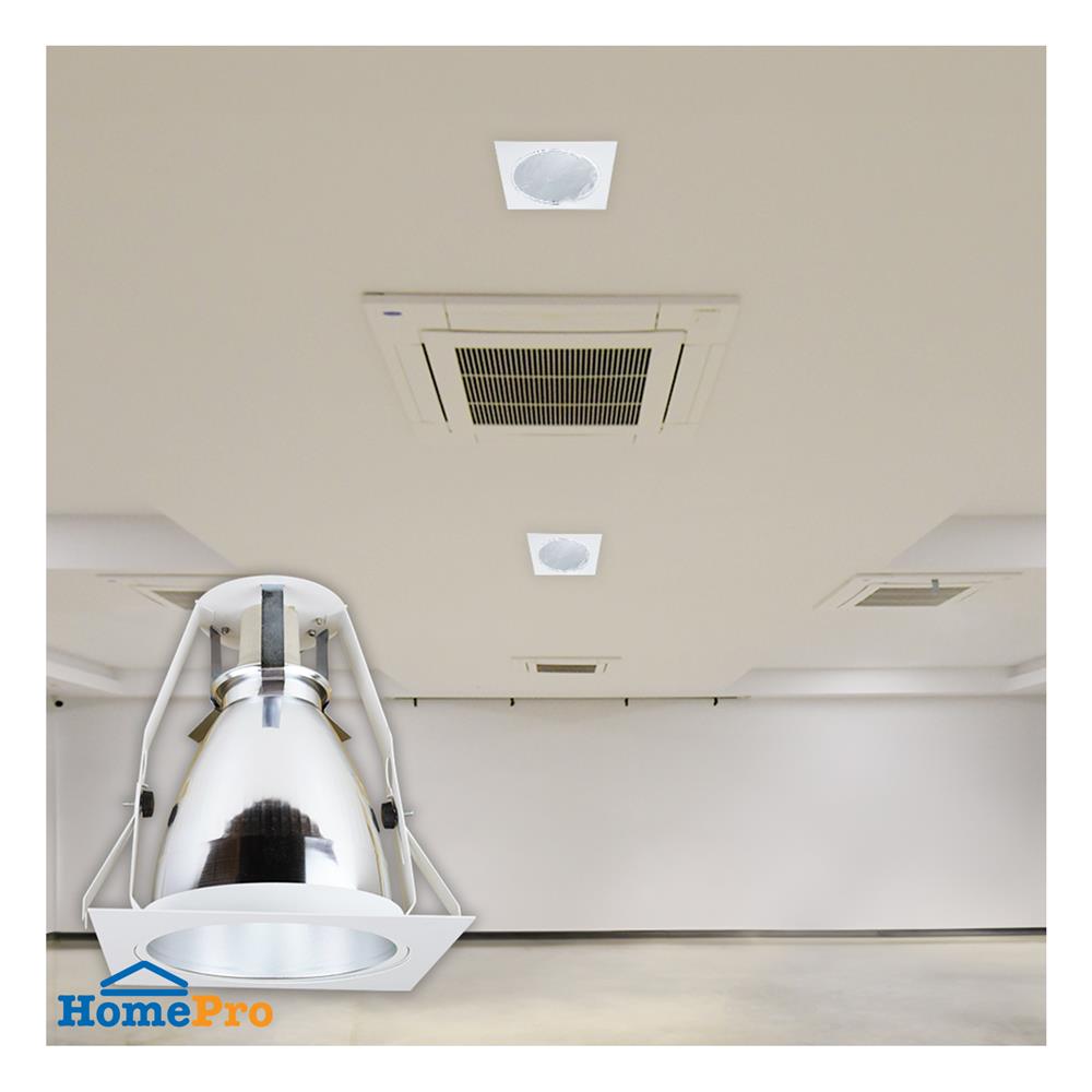 ดาวน์ไลท์ L&E 22-03081 6.5 นิ้ว สีขาว เหลี่ยม