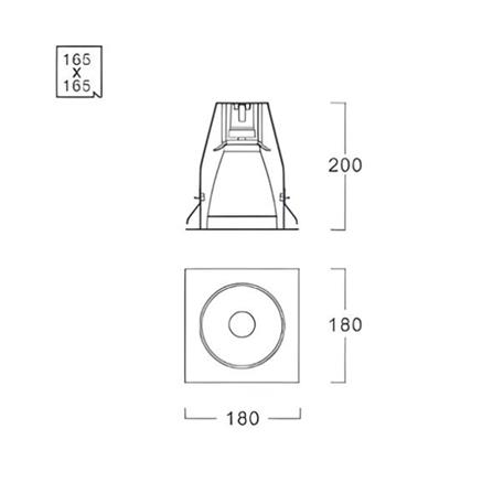 ดาวน์ไลท์ L&E 22-03081 6.5 นิ้ว สีขาว เหลี่ยม_5