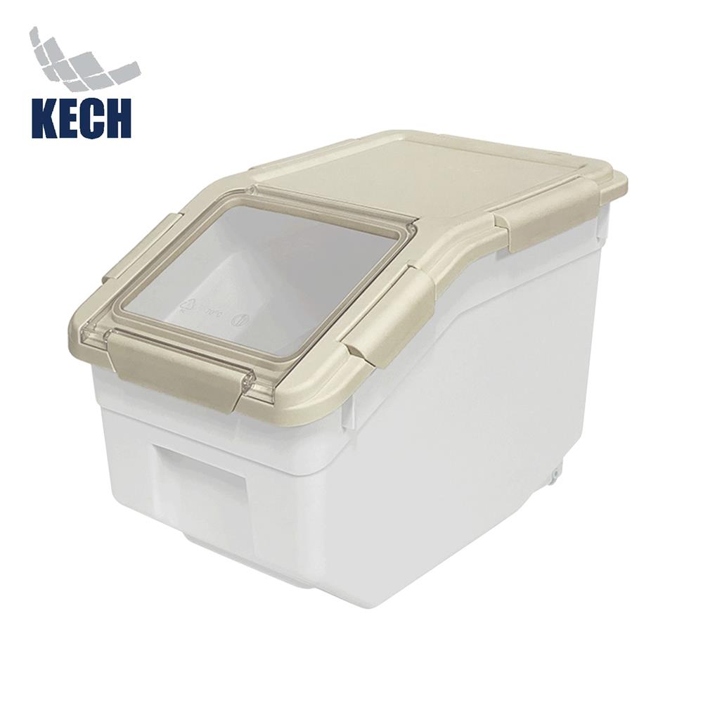 ถังข้าวสารฝาล็อก KECH AIR LOCK 10 กก. สีขาว/ครีม_1