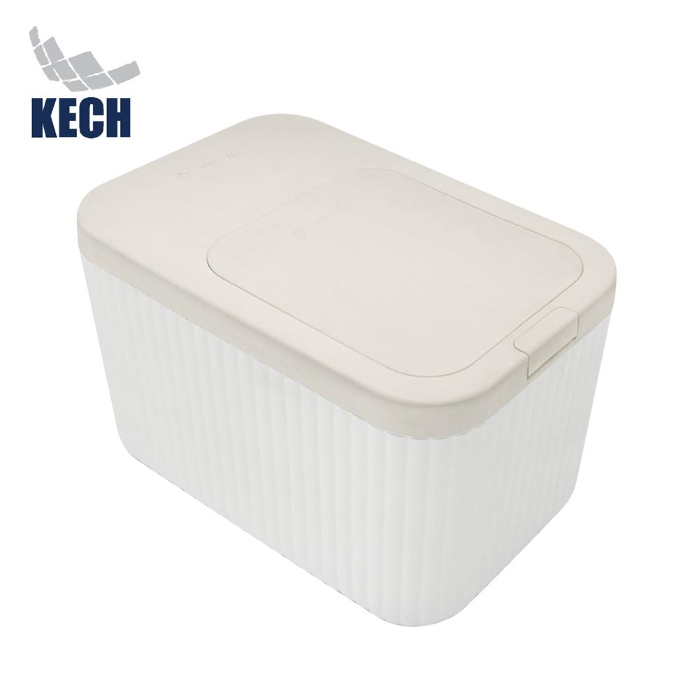 ถังข้าวสารฝากด KECH PUSH FLAT 10 กก. สีขาว/ครีม_1