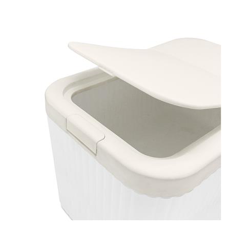 ถังข้าวสารฝากด KECH PUSH FLAT 10 กก. สีขาว/ครีม_4
