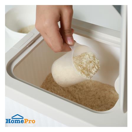 ถังข้าวสารฝากด KECH PUSH FLAT 10 กก. สีขาว/ครีม_6