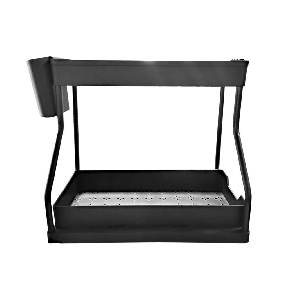 ชั้นวางอเนกประสงค์ 2 ชั้น KECH SLIDE สีดำ