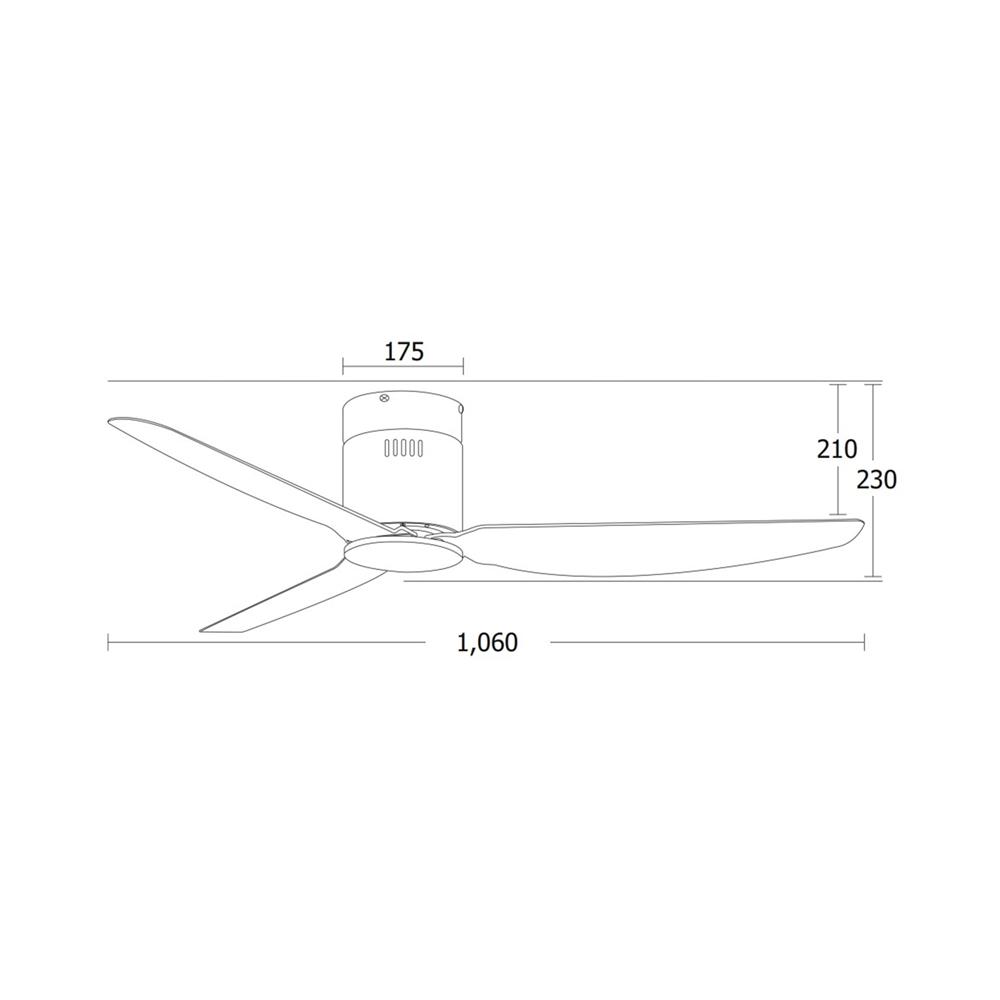พัดลมไม่มีโคมไฟ MR.KEN 25-01784 42 นิ้ว สีขาว