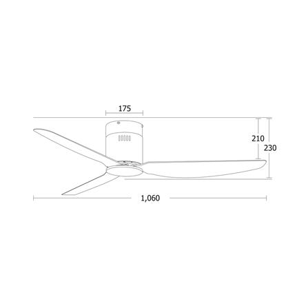 พัดลมไม่มีโคมไฟ MR.KEN 25-01784 42 นิ้ว สีขาว_4