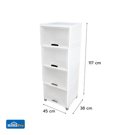 ตู้บานเปิดบน 4 ชั้น STACKO MOREZ 45X38X117 ซม. สีขาว_4