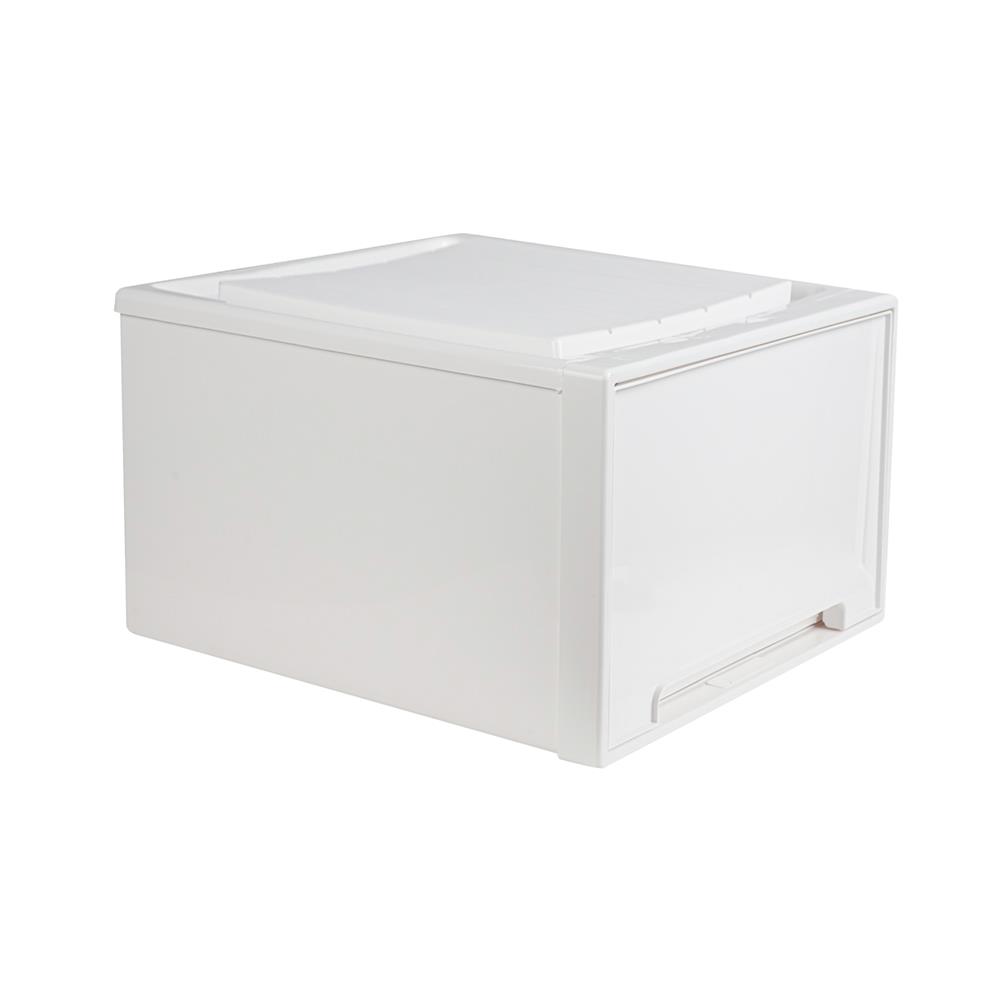 กล่องลิ้นชัก STACKO NETA SIZE L 45X44X29.7 ซม. สีขาว