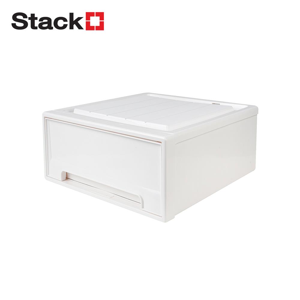 กล่องลิ้นชัก STACKO NETA SIZE M 45X44X22.6 ซม. สีขาว