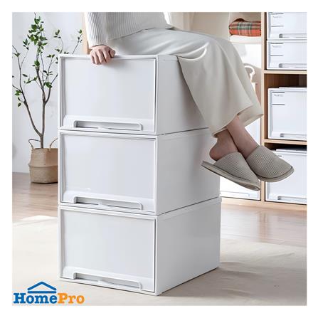 กล่องลิ้นชัก STACKO NETA SIZE M 45X44X22.6 ซม. สีขาว_3