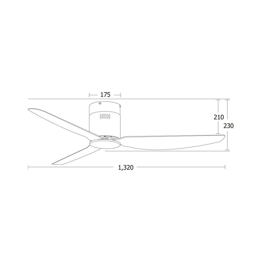 พัดลมไม่มีโคมไฟ MR.KEN 25-01885 52 นิ้ว สีขาว