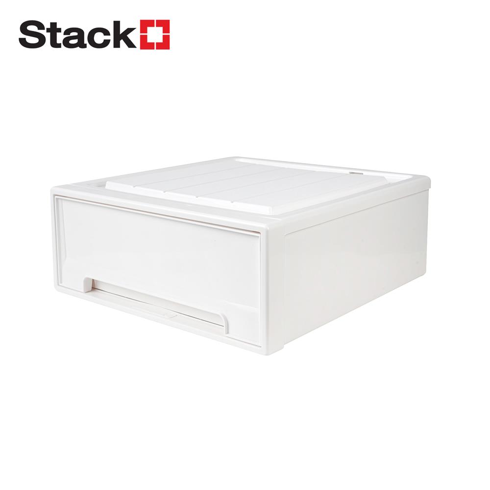 กล่องลิ้นชัก STACKO NETA SIZE S 45X44X17.7 ซม. สีขาว