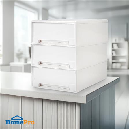 กล่องลิ้นชัก STACKO NETA SIZE S 45X44X17.7 ซม. สีขาว_4