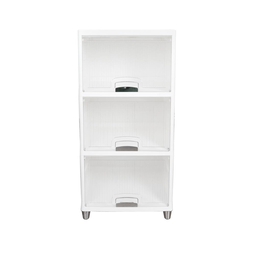 ตู้บานเปิดบน 3 ชั้น STACKO MOREZ 45X38X90 ซม. สีขาว