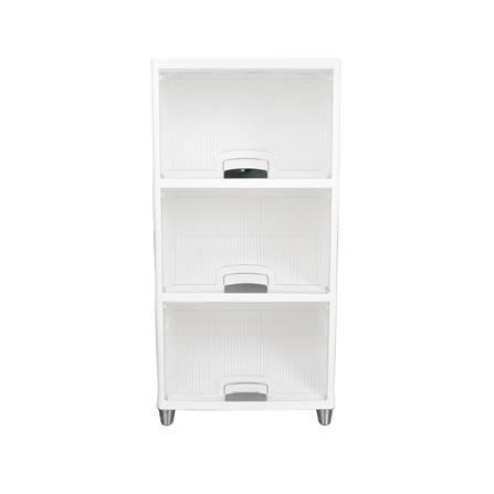 ตู้บานเปิดบน 3 ชั้น STACKO MOREZ 45X38X90 ซม. สีขาว_1