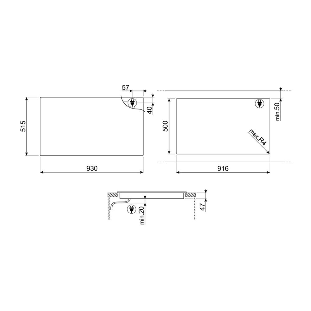 เตาฝังอินดักชั่น SMEG SIA1963DG 93 ซม.