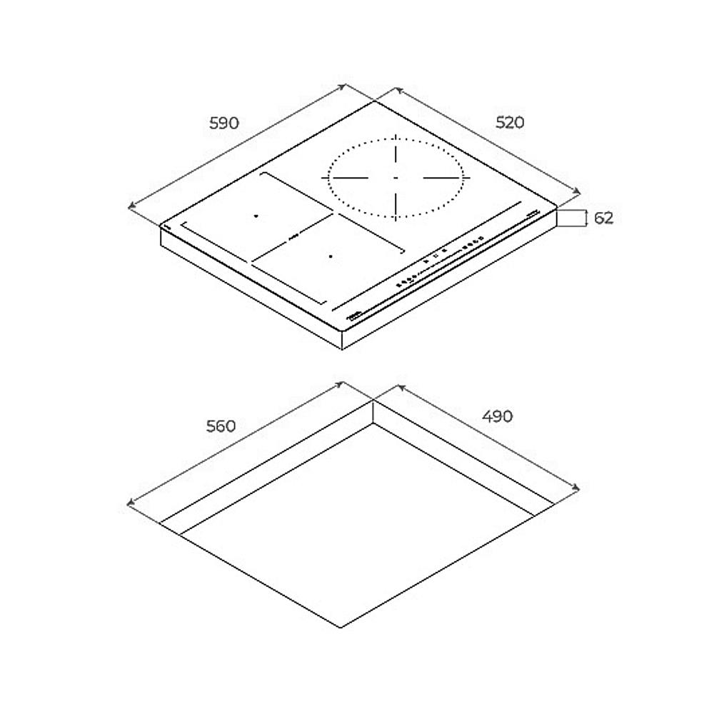 เตาฝังอินดักชั่น TEKA IBF 63210 BK(VI3) 60 ซม.