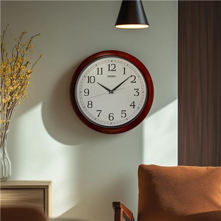 นาฬิกาแขวน SEIKO CLOCKS QXA813B 15.1 นิ้ว สีน้ำตาล_4