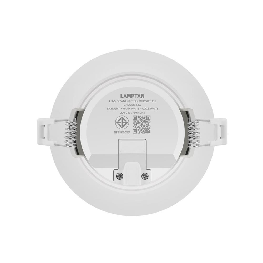 ดาวน์ไลท์ LED LAMPTAN CHOSEN 4.7 นิ้ว 13 วัตต์ DAYLIGHT/COOL WHITE/WARM WHITE สีขาว