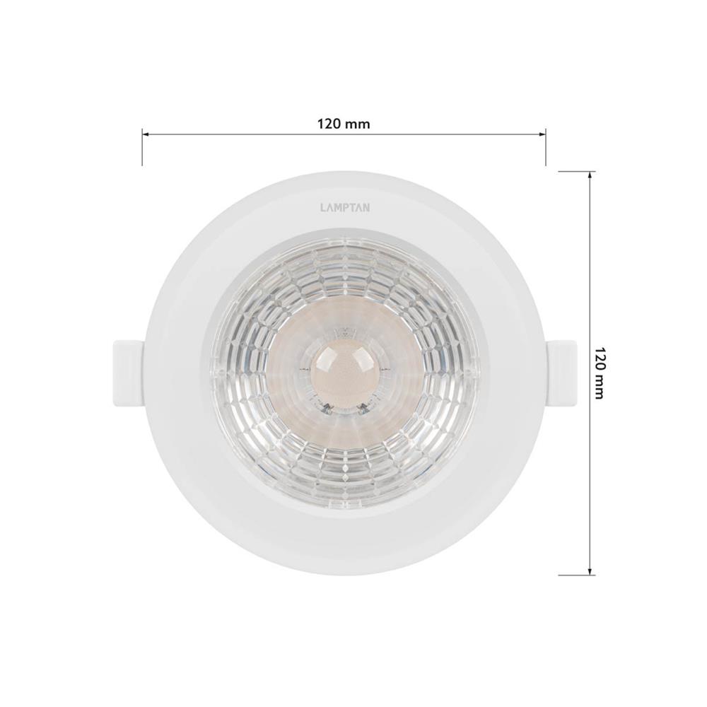 ดาวน์ไลท์ LED LAMPTAN CHOSEN 4.7 นิ้ว 13 วัตต์ DAYLIGHT/COOL WHITE/WARM WHITE สีขาว