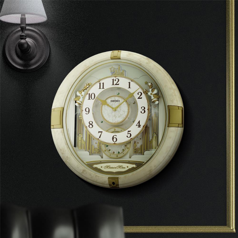 นาฬิกาแขวน SEIKO CLOCKS QXM603W 16.7X16.2 นิ้ว สีขาว