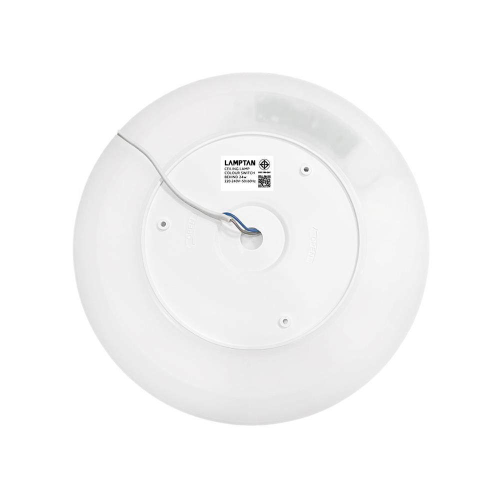 ไฟเพดาน LED LAMPTAN BEHIND 11.5 นิ้ว 24 วัตต์ DAYLIGHT/COOL WHITE/WARM WHITE สีขาว