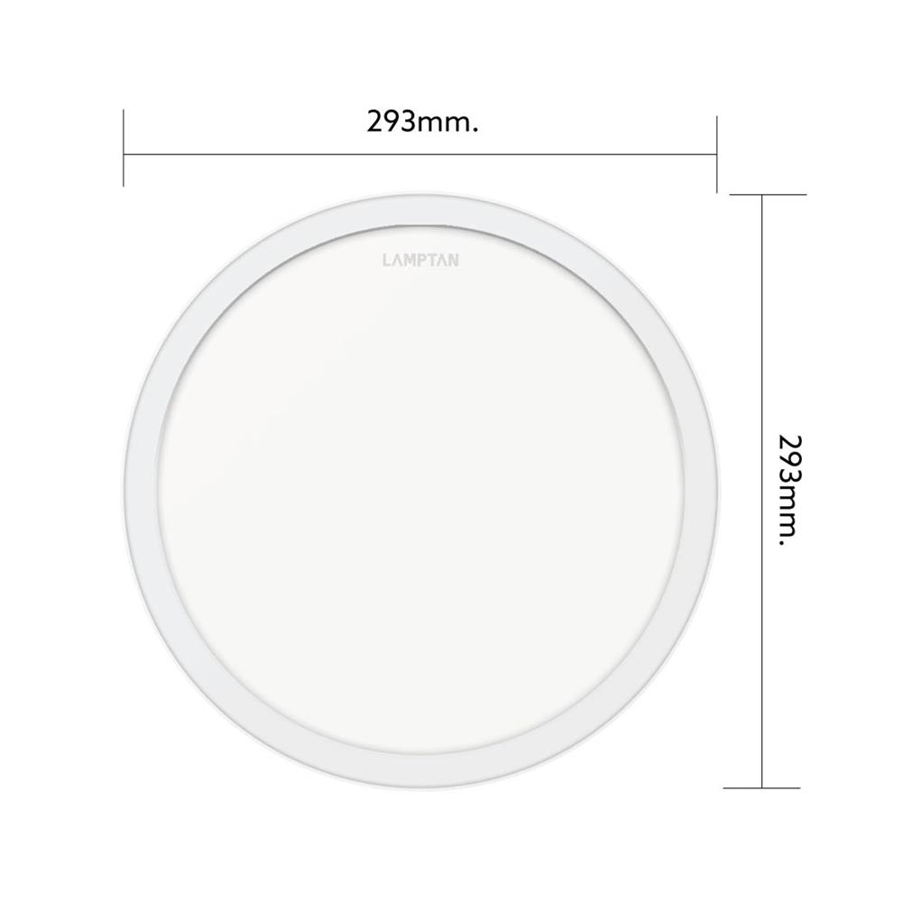ไฟเพดาน LED LAMPTAN BEHIND 11.5 นิ้ว 24 วัตต์ DAYLIGHT/COOL WHITE/WARM WHITE สีขาว