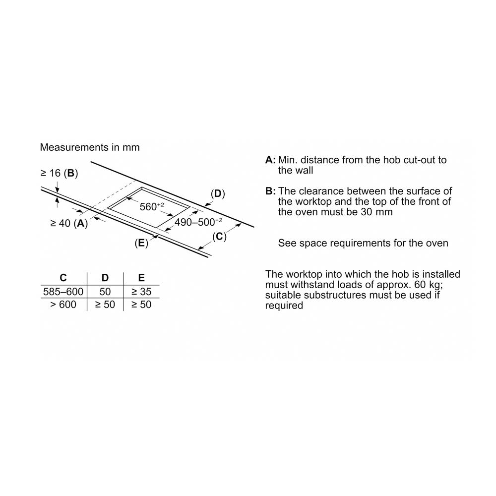 เตาฝังอินดักชั่น BOSCH PIE631HB1E 60 ซม.