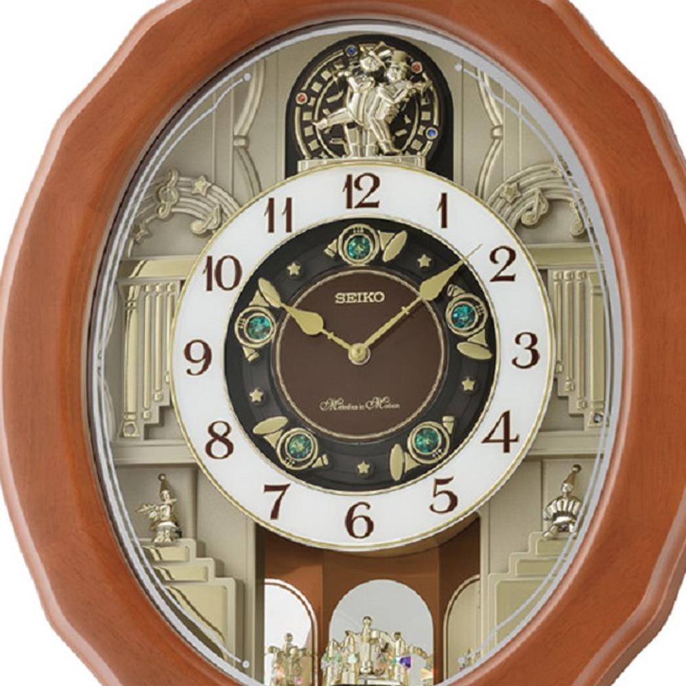 นาฬิกาแขวน SEIKO CLOCKS QXM604B 19X16 นิ้ว สีน้ำตาล