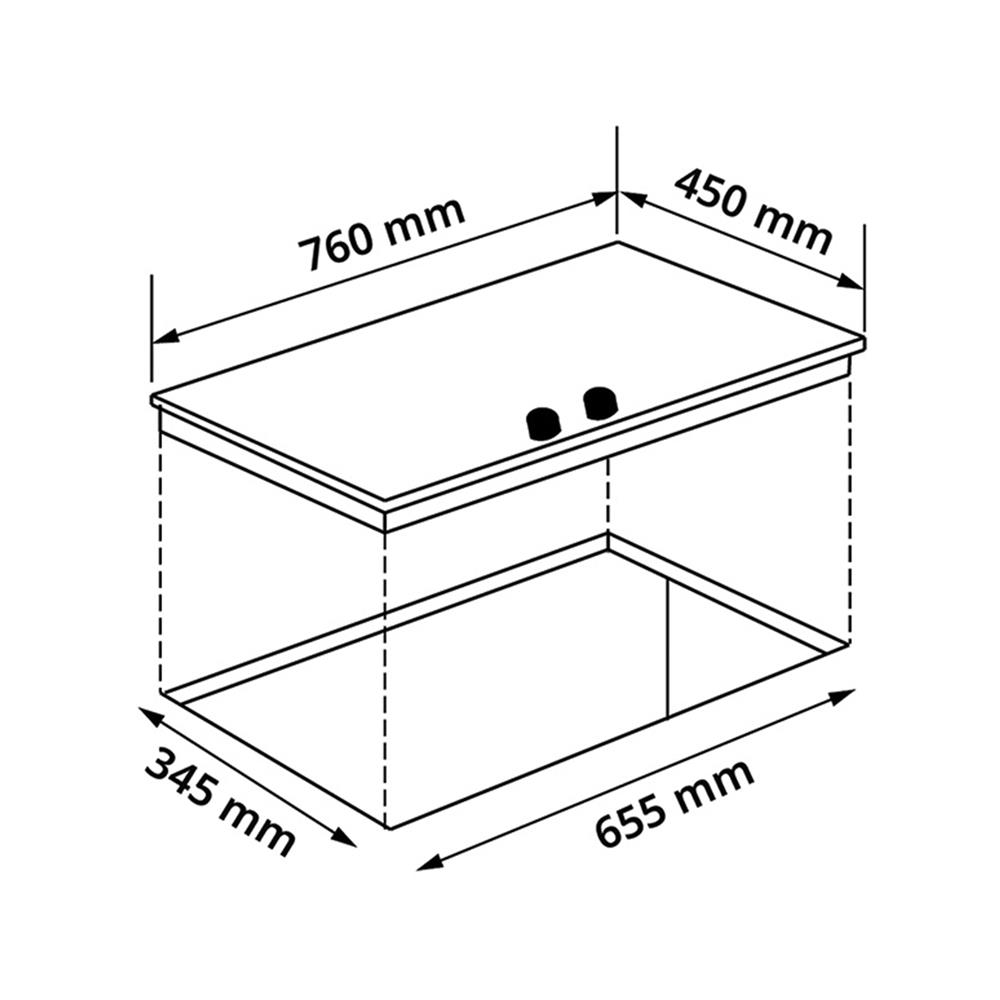 เตาฝังแก๊ส AXIA BLU76-2G 76 ซม.