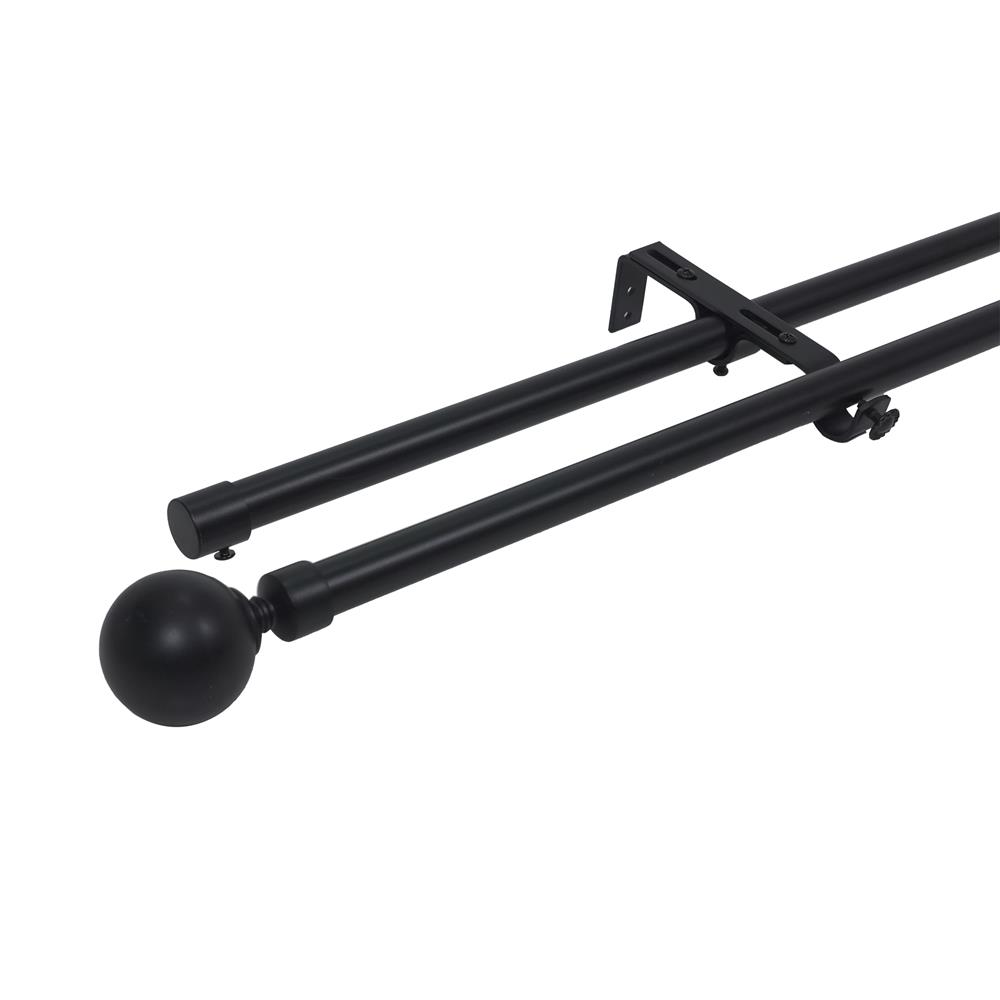 ราง 2 ชั้น ยืดหด HOME LIVING STYLE METAL 120-210 ซม. สีดำ