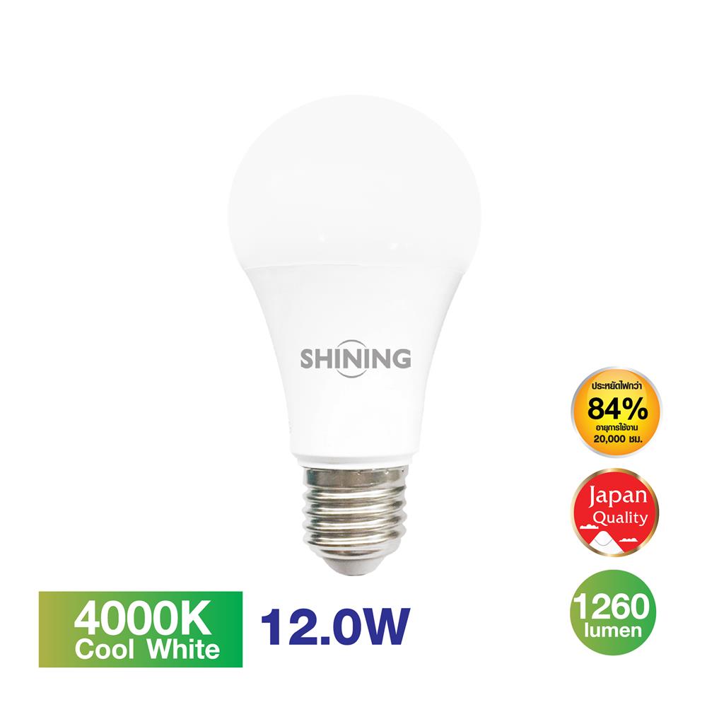 หลอด LED SHINING A60 12 วัตต์ COOL WHITE E27