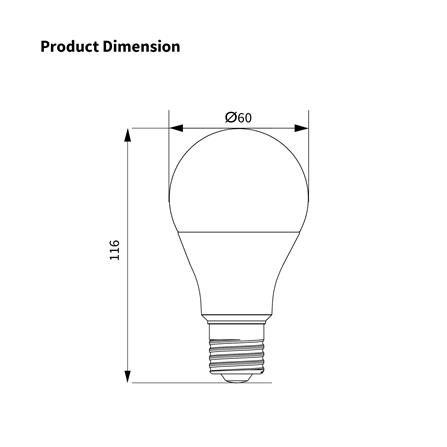 หลอด LED SHINING A60 12 วัตต์ COOL WHITE E27_7