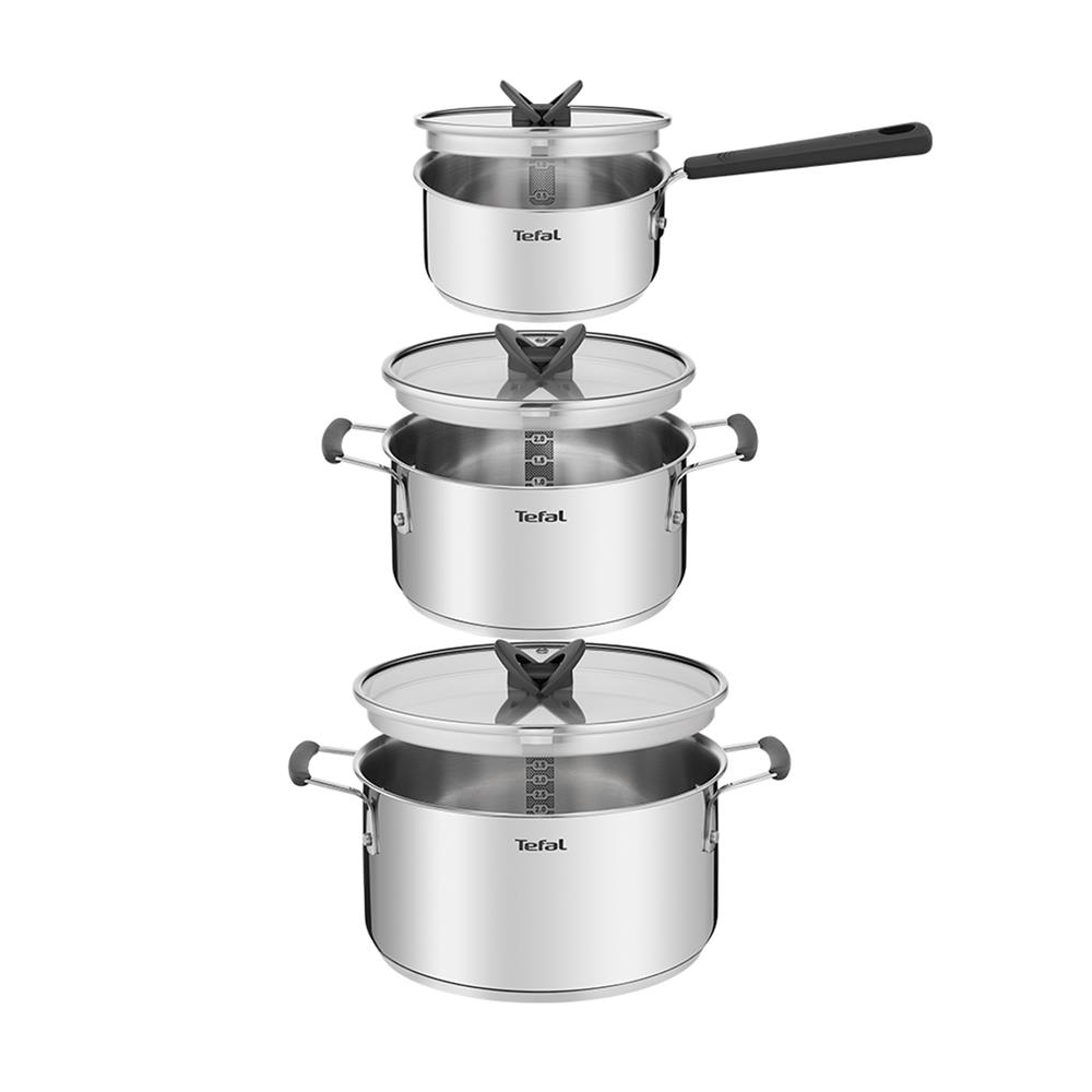 ชุดหม้อ TEFAL OPTI'SPACE G7376S4 IH 6 ชิ้น