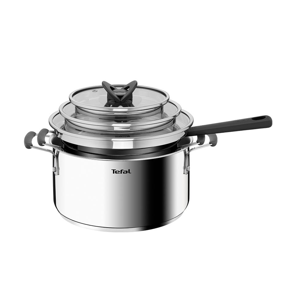 ชุดหม้อ TEFAL OPTI'SPACE G7376S4 IH 6 ชิ้น