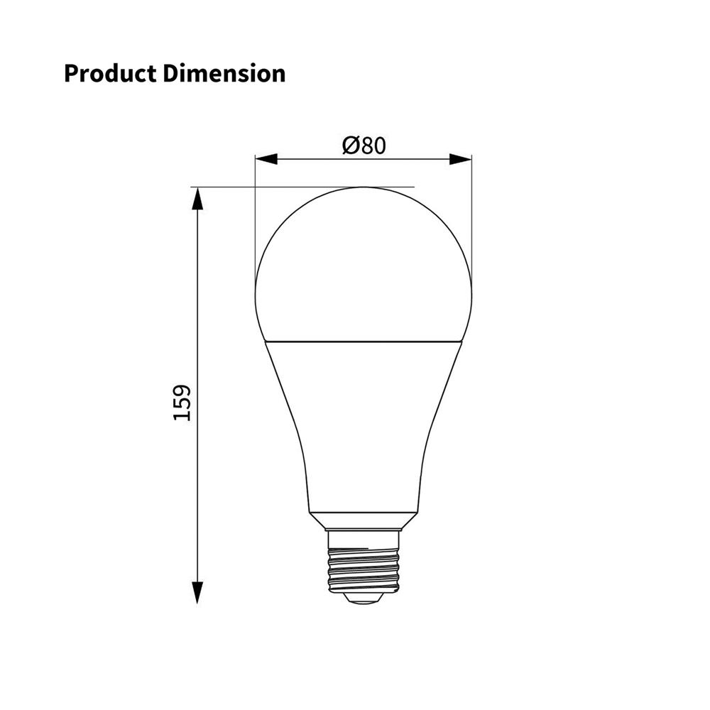 หลอด LED SHINING A80 18 วัตต์ DAYLIGHT E27