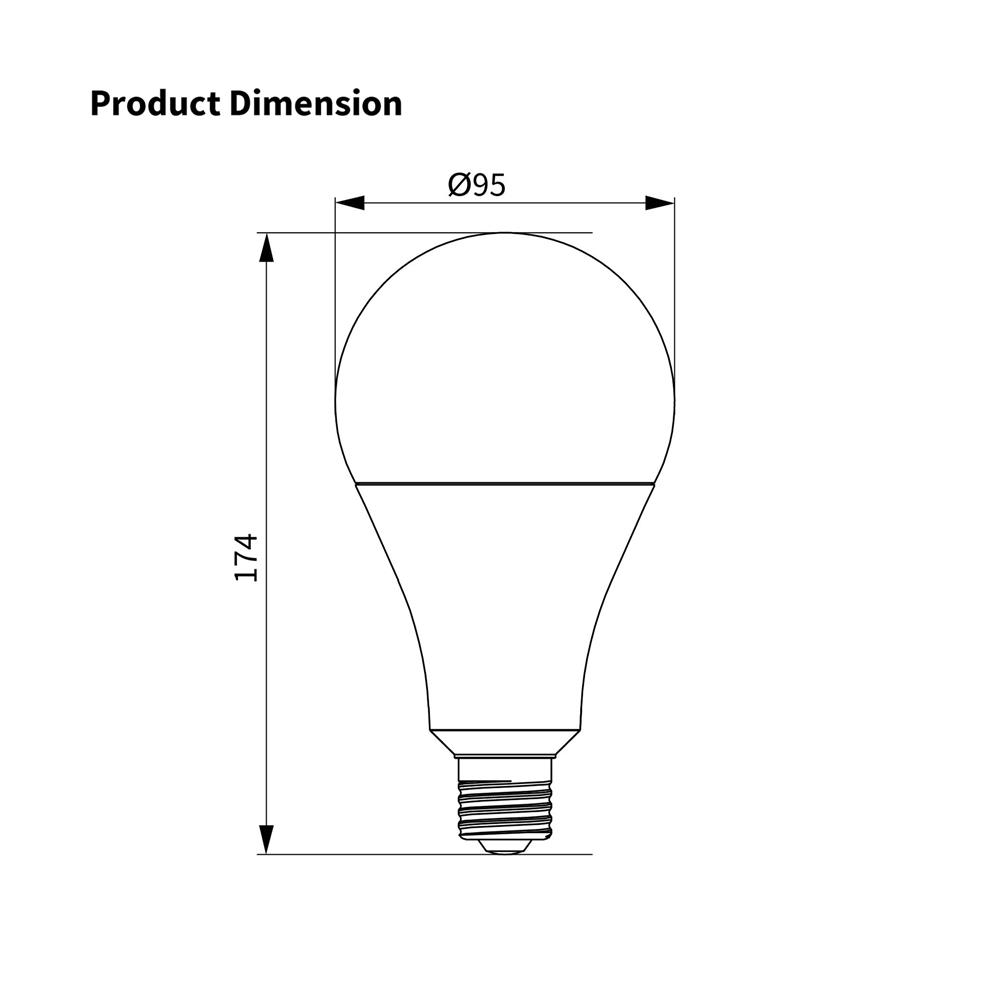 หลอด LED SHINING A95 22 วัตต์ DAYLIGHT E27
