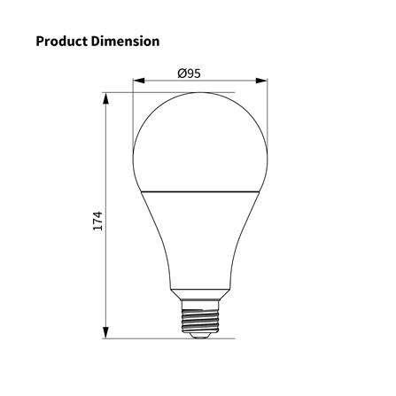 หลอด LED SHINING A95 22 วัตต์ DAYLIGHT E27_7