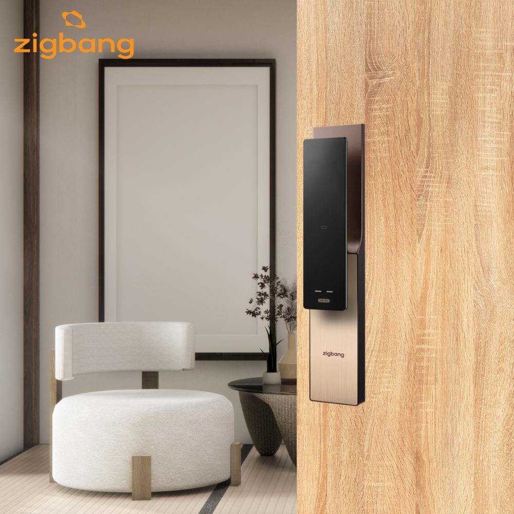 กลอนประตูดิจิตอล ZIGBANG SHP-P52 สีดำ