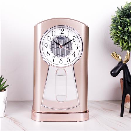 นาฬิกาตั้งโต๊ะ RHYTHM 4SG724WR13 5.2X9 นิ้ว สีโรสโกลด์_4