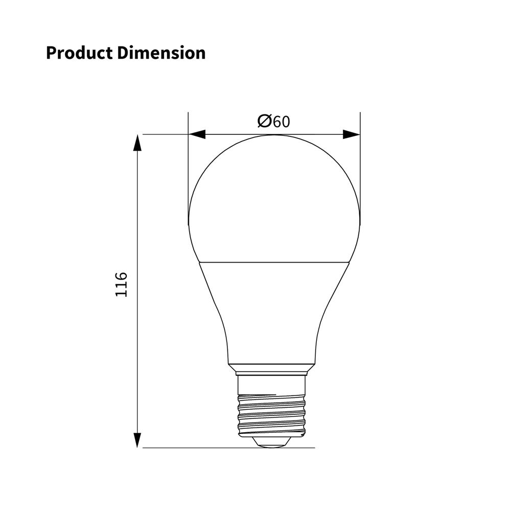 หลอด LED SHINING A60 14 วัตต์ COOL WHITE E27