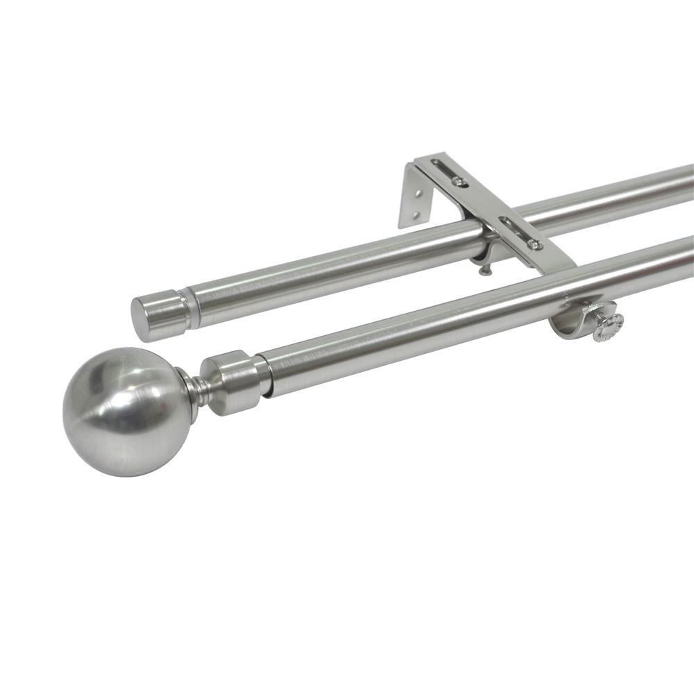 ราง 2 ชั้น ยืดหด HOME LIVING STYLE METAL 120-210 ซม. สีเงิน