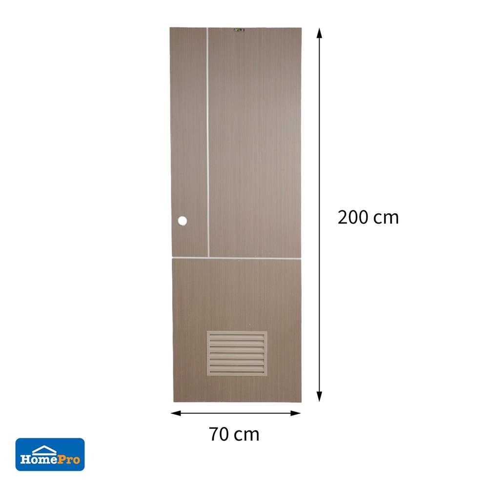 ประตูห้องน้ำ UPVC AZLE BN-11-1A 70x200 ซม. สี STONE GREY