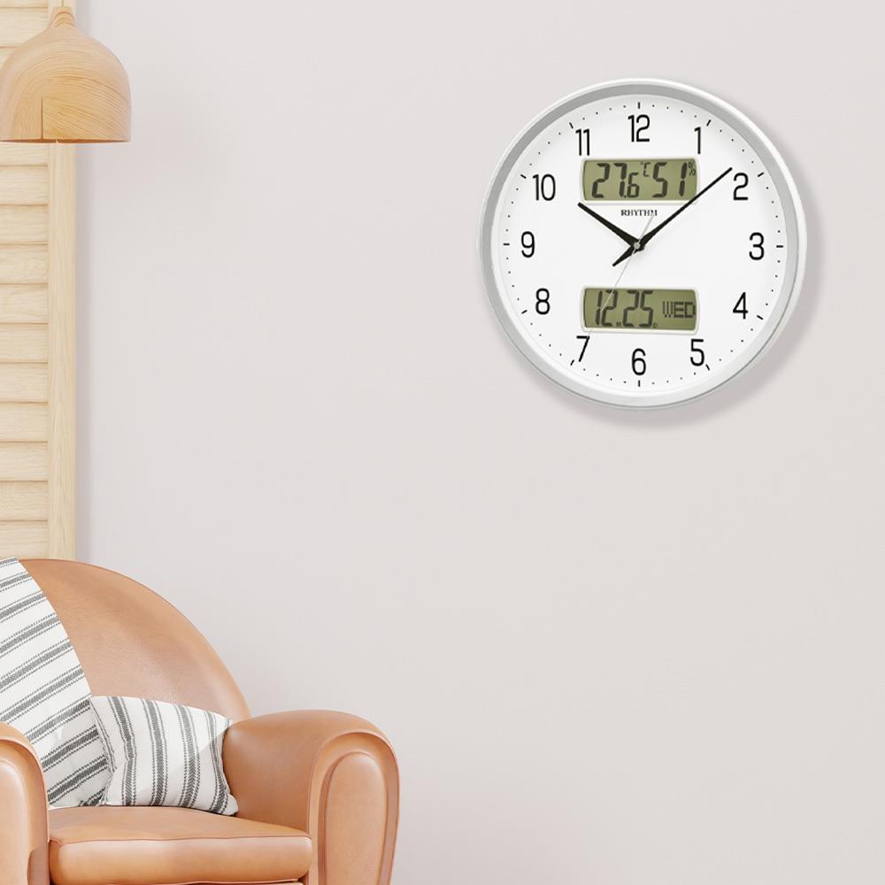 นาฬิกาแขวน RHYTHM CFG728NR03 14 นิ้ว สีขาว