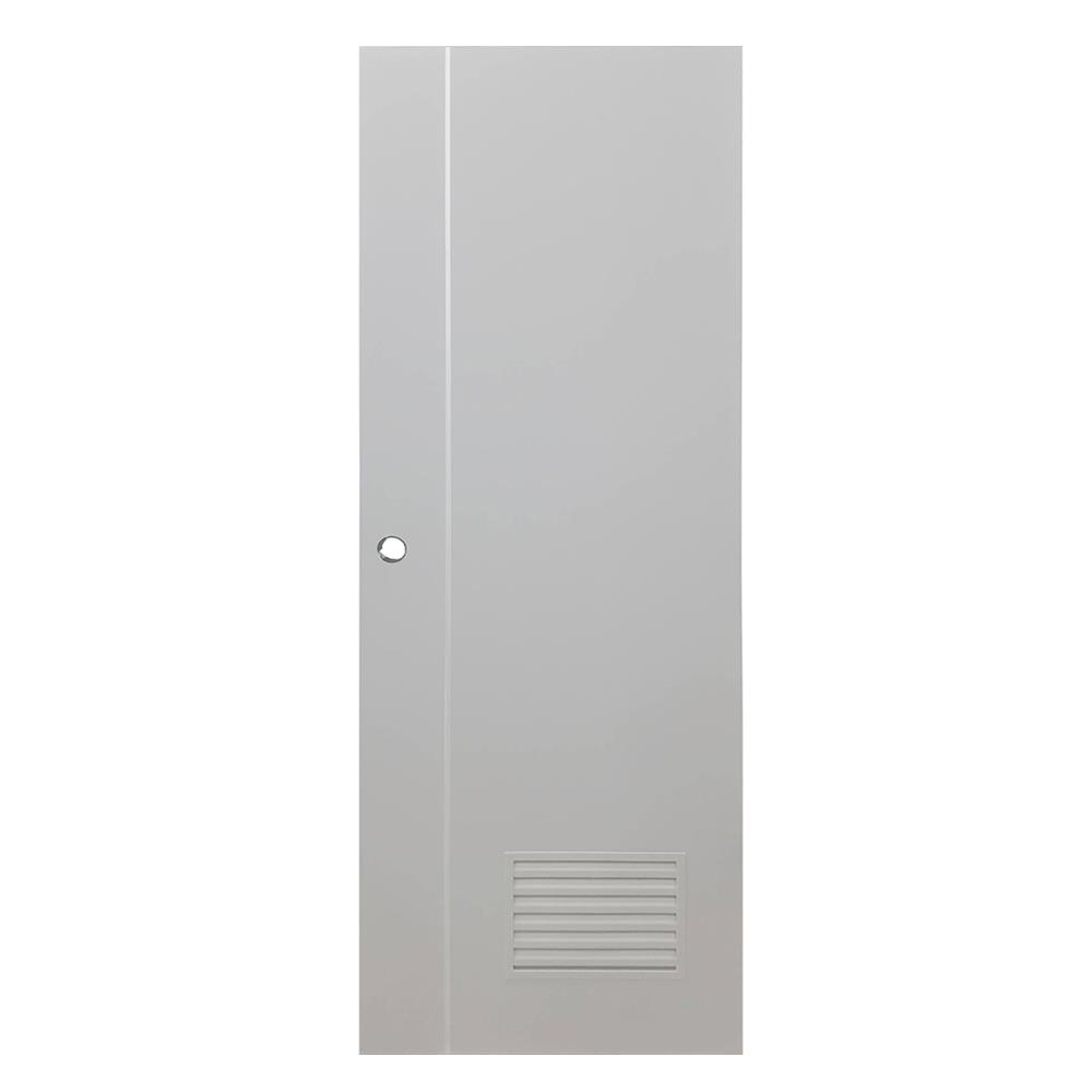 ประตูห้องน้ำ UPVC เจาะลูกบิด AZLE BN01-1A 70x200 ซม.สี LIGHT GREY