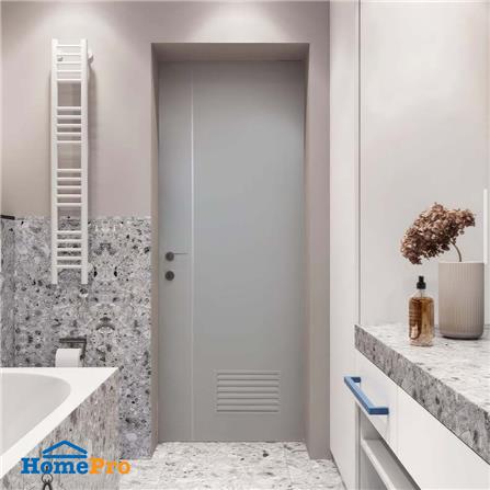 ประตูห้องน้ำ UPVC เจาะลูกบิด AZLE BN01-1A 70x200 ซม.สี LIGHT GREY_4