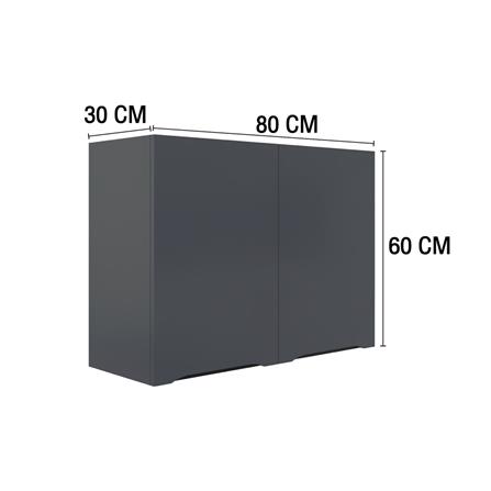 ตู้แขวนคู่ MJ ECO 80x60 ซม. สี GREY GRAPHITE_4