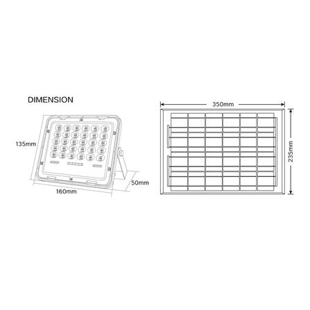 สปอตไลท์ SOLAR SHINING GALAXY 70 วัตต์ DAYLIGHT สีดำ_7