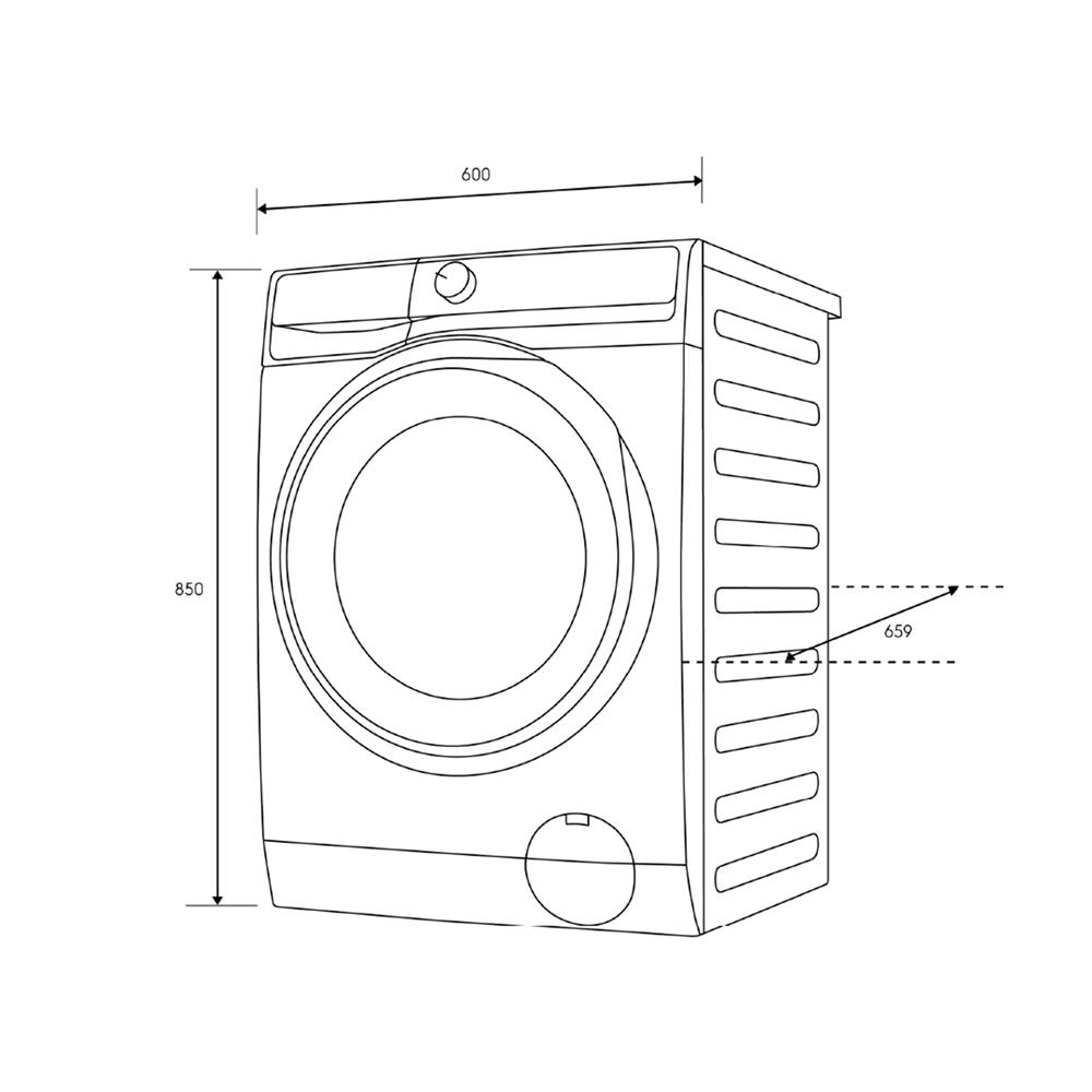 เครื่องซักอบผ้าฝาหน้าพร้อมขาตั้ง ELECTROLUX EWW9023P5WC 9/6 กก. 1200RPM อินเวอร์เตอร์ สีขาว